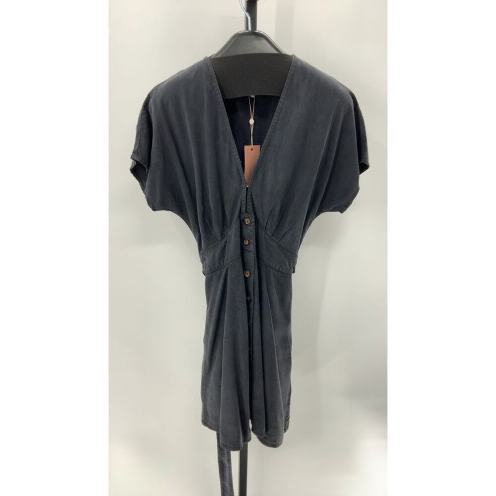 Quince Black Short Sleeve Dress